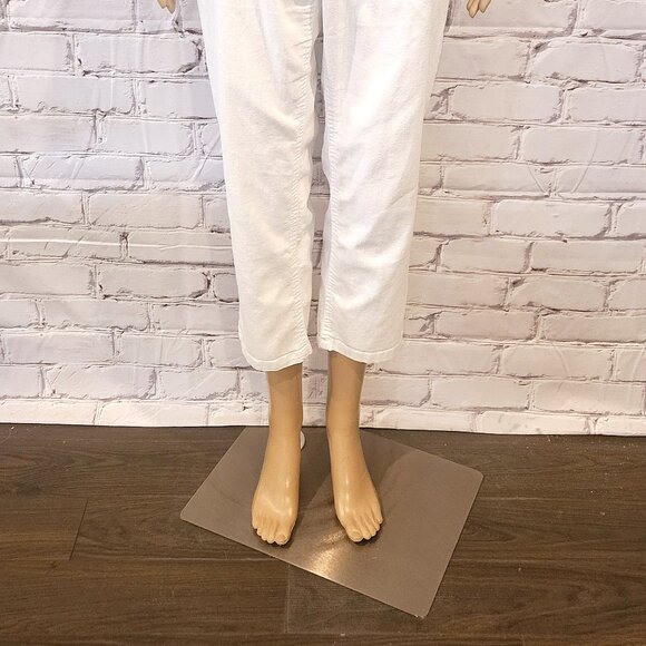 CLEO - White cotton blend ankle length jeans - Picture 5 of 10